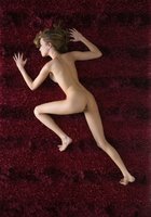 Виктория валяется на бардовом ковре полностью голая 31 фото