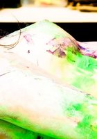 Сексапильная художница рисует на полотне обнаженными сиськами 23 фото