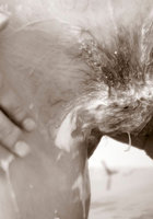Девушка бреет очень волосатую киску в ванне 8 фото