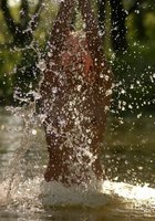 Прекрасная фея купается в лесном озере 17 фото