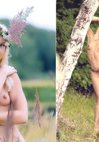Милая блондинка работает моделью в эротическом журнале 12 фото