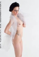 Келли прикрывает голые прелести прозрачной шалью 15 фото