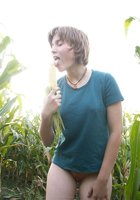 Цыпочка трахает себя кочаном на кукурузном поле 23 фотография