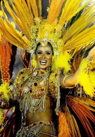 Нарядные танцовщицы щеголяют по улицам на карнавале в Рио 5 фотография