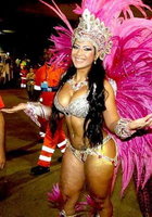 Нарядные танцовщицы щеголяют по улицам на карнавале в Рио 14 фотография
