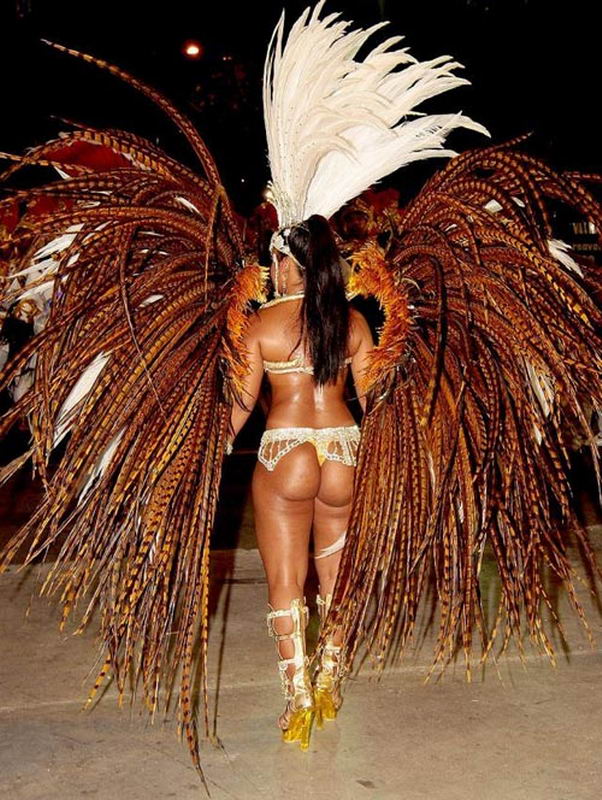 Нарядные танцовщицы щеголяют по улицам на карнавале в Рио 13 фотография