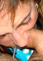Супруг спускает сперму на лицо милфы после глубокого минета 11 фотография